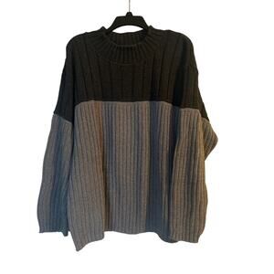 GUC Liberty by Old Glory Men's Crew Neck Sweater Blue/Gray Made in USA Size XL